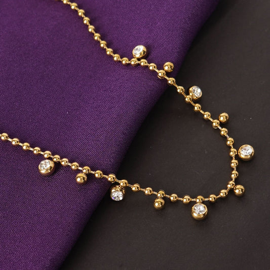 Vintage Halo Star-Round Necklace