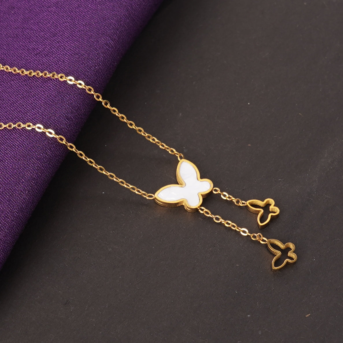 Golden Grace Butterfly Necklace