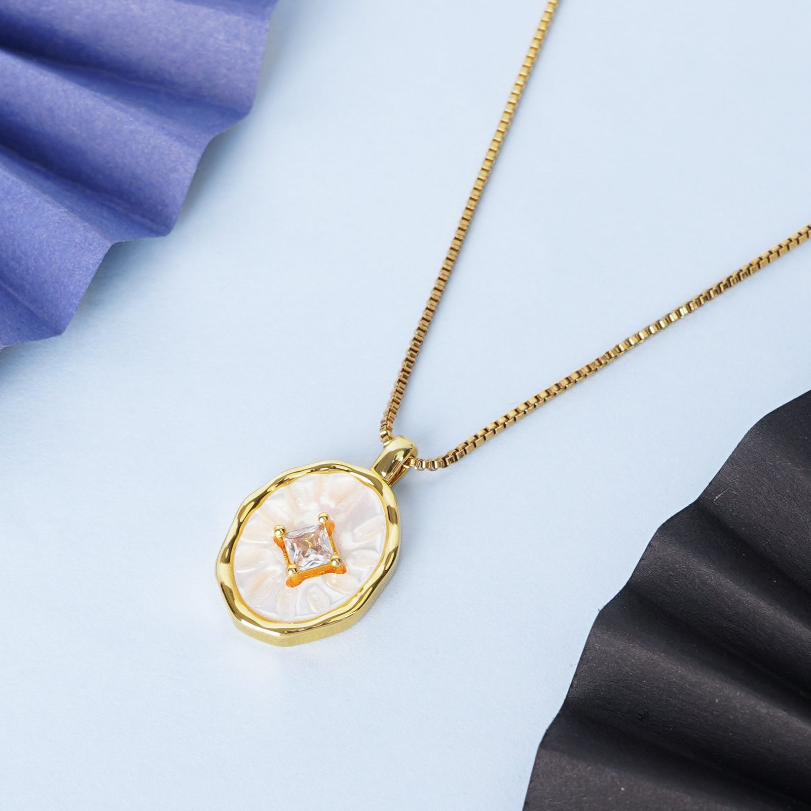 Luxe Mother Pearl Charm Necklace