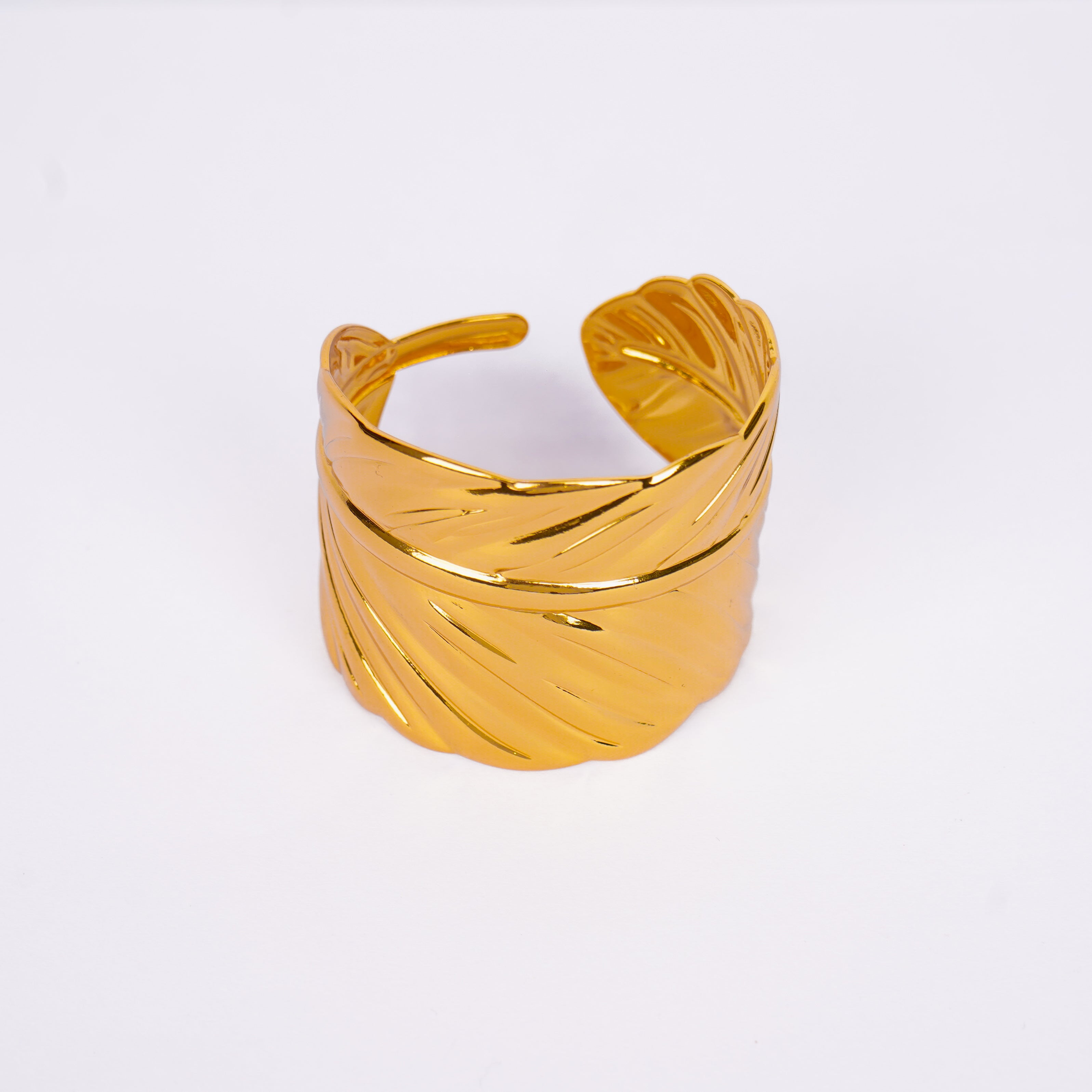 Golden Aura Feather Bracelet