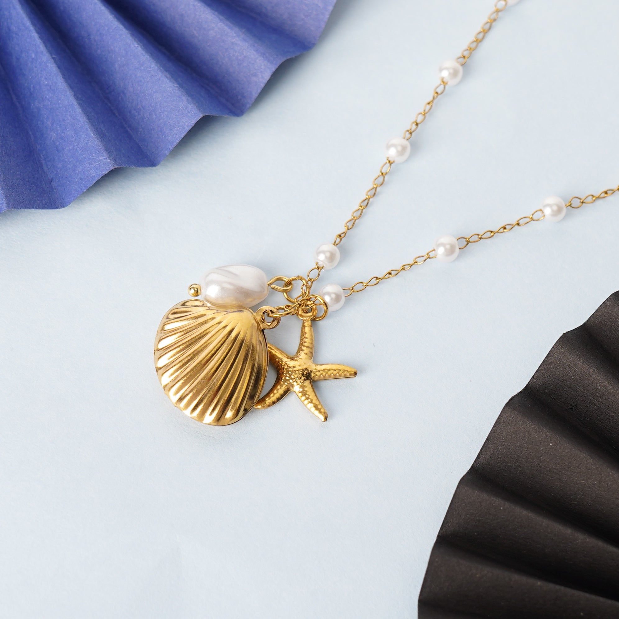 Starfish Shell Pendant Necklace