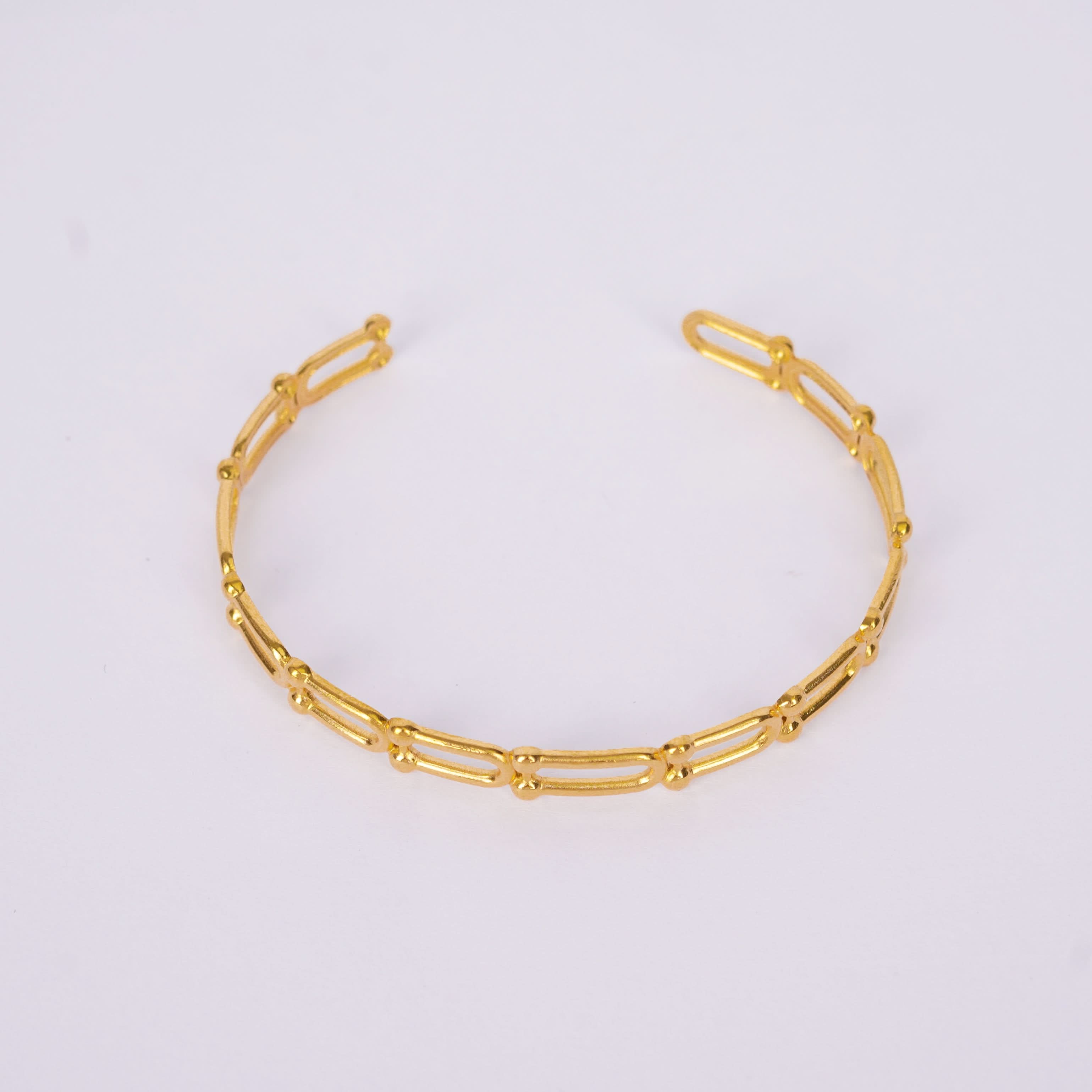 Golden Edge Link Bracelet