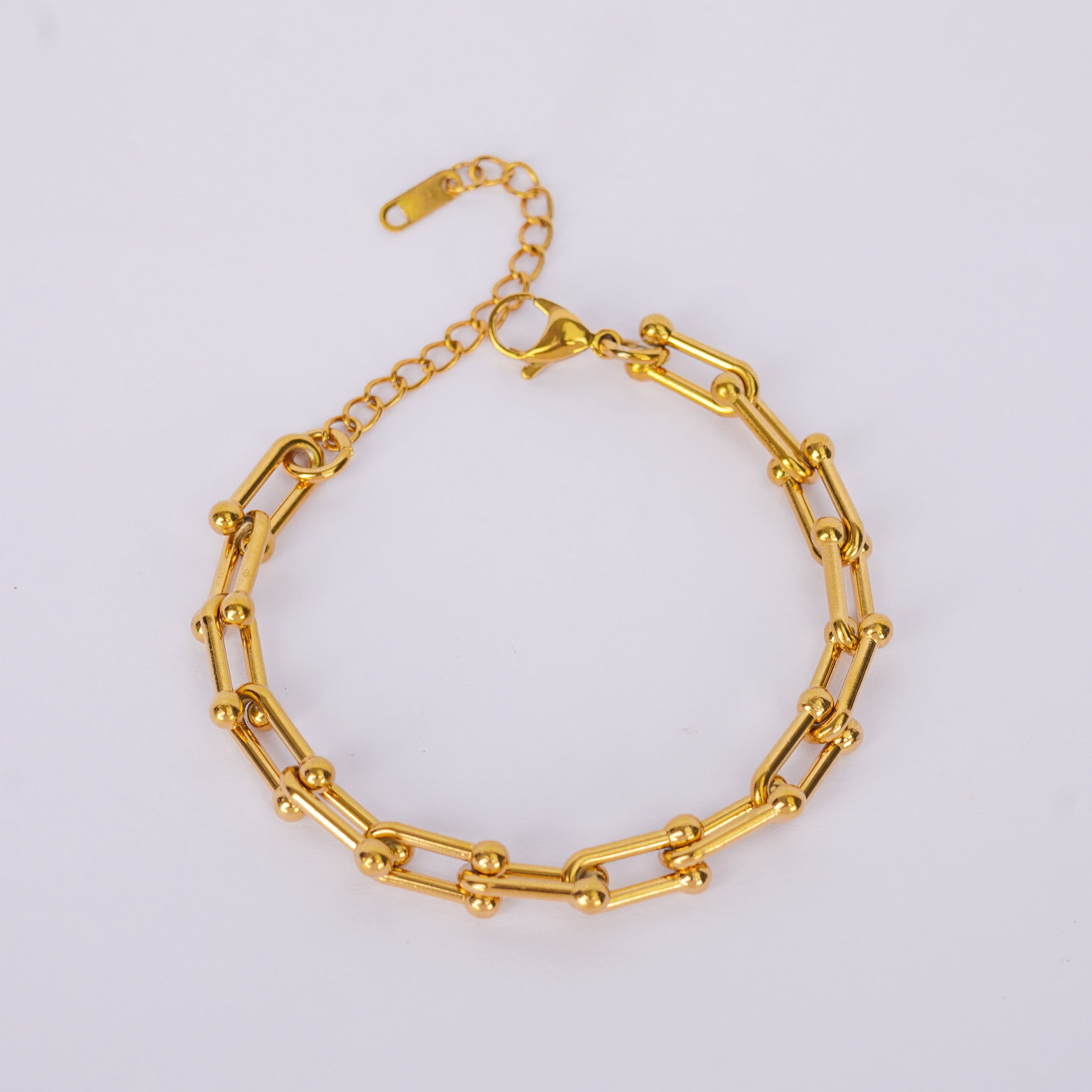 Gold Paperclip Link Bracelet