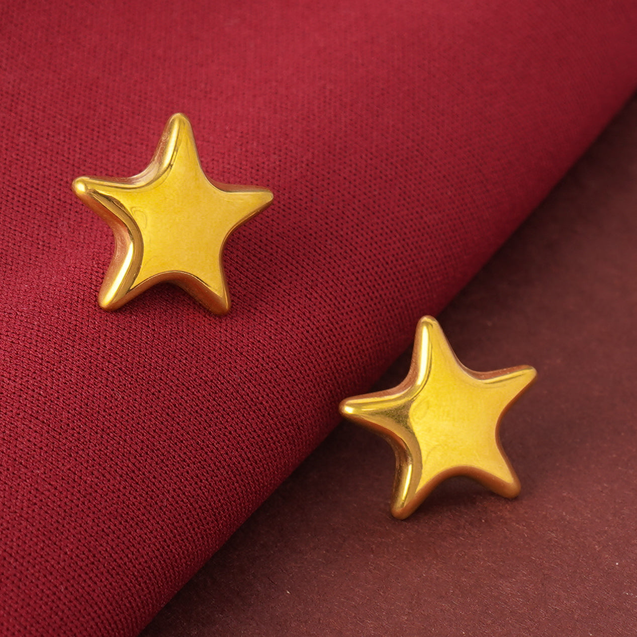 Puffy Star Stud Earrings