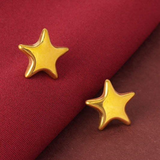 Puffy Star Stud Earrings