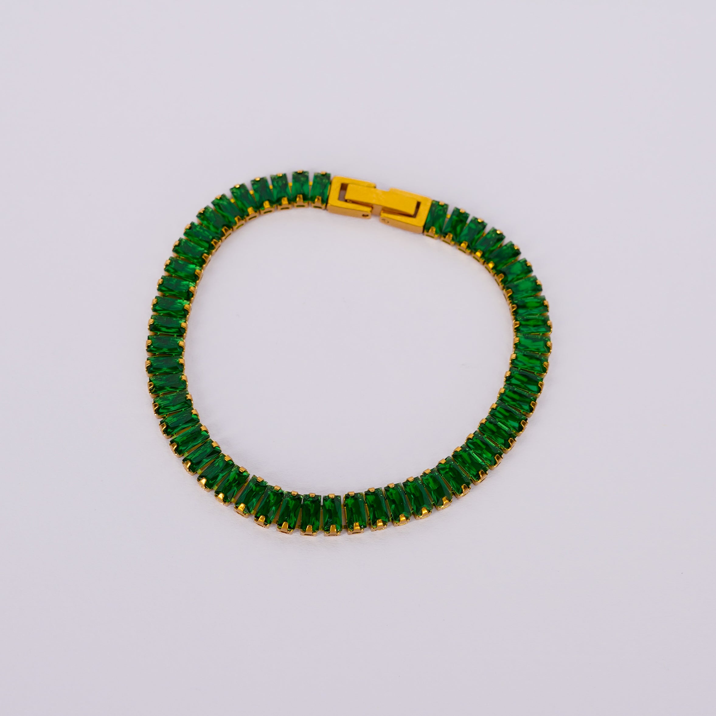 Emerald Crystal Tennis Bracelet