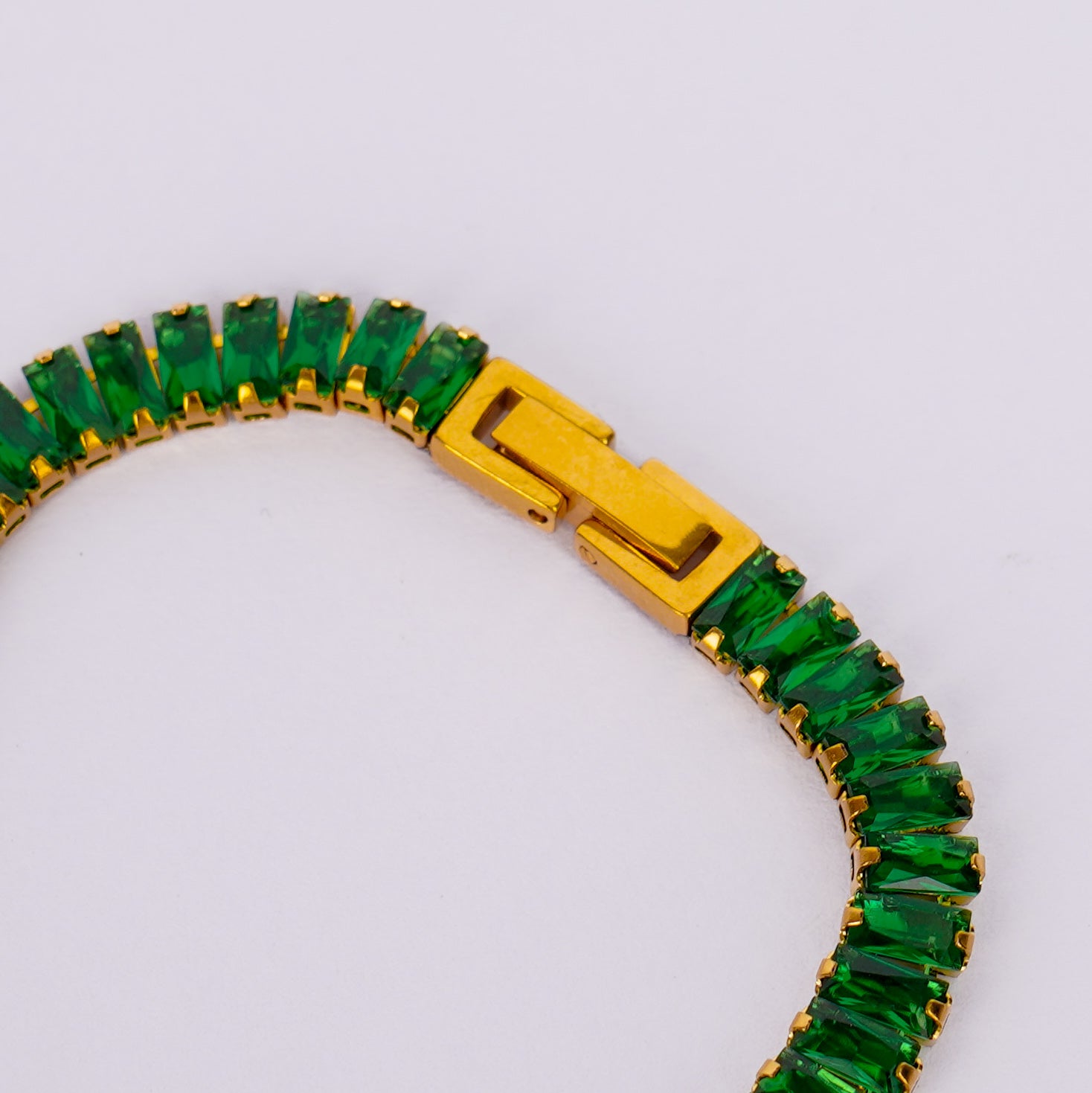 Emerald Crystal Tennis Bracelet