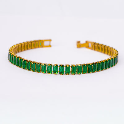 Emerald Crystal Tennis Bracelet