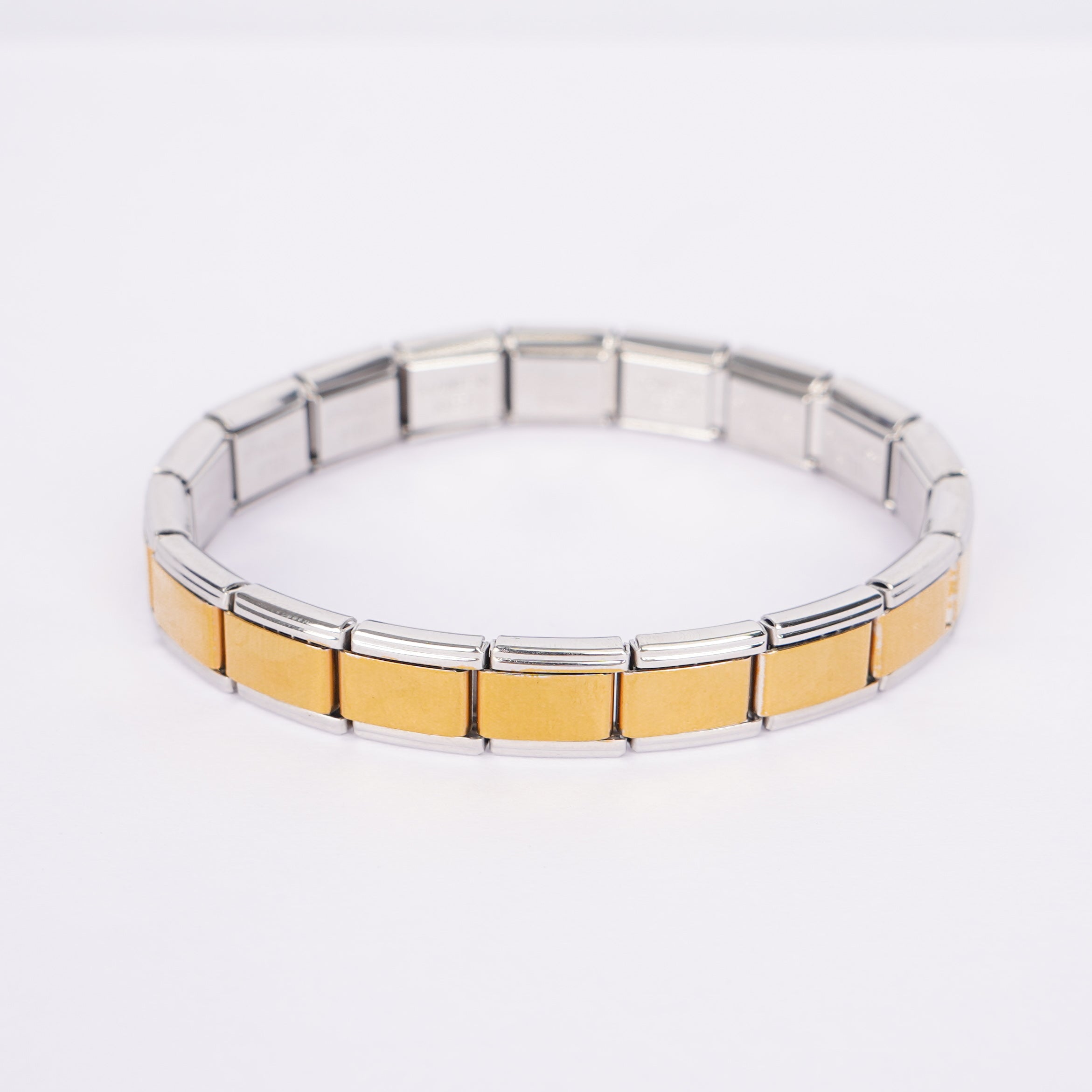 Gold & Silver Steel Link Bracelet