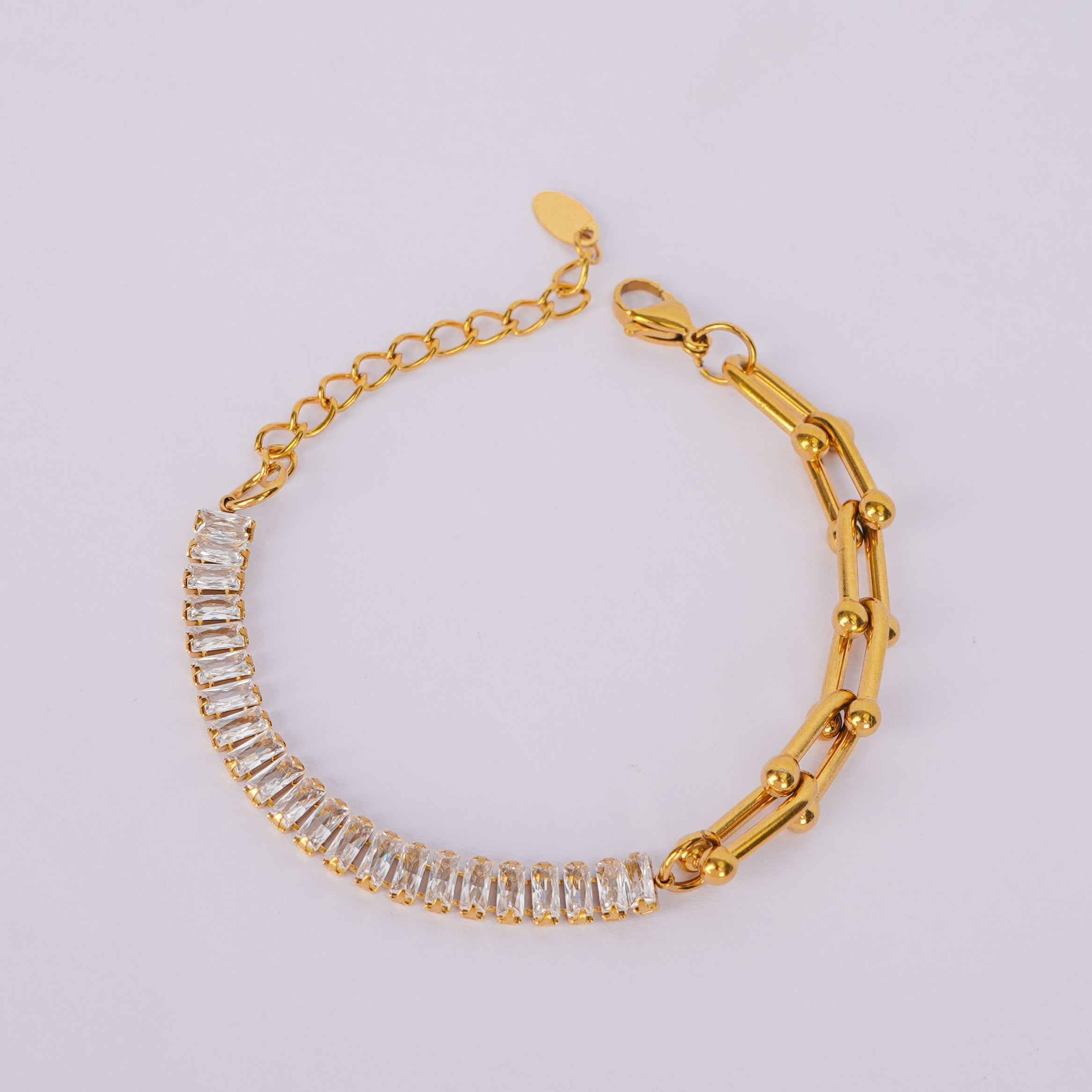 Minimal Baguette Crystal Bracelet