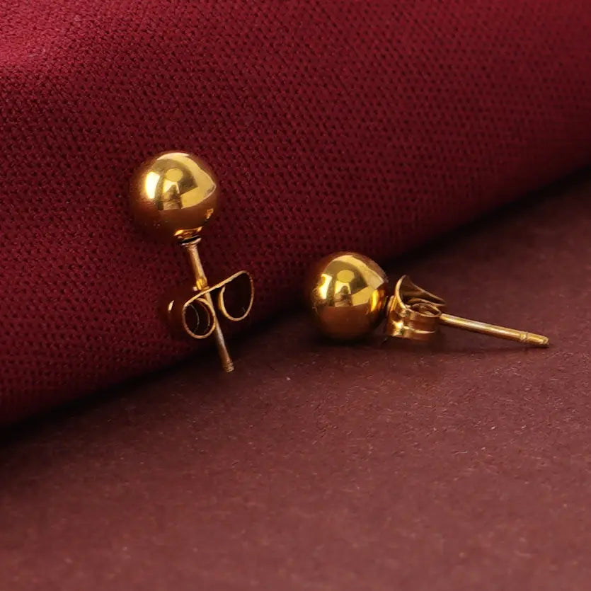 Minimal Gold Ball Stud Earrings