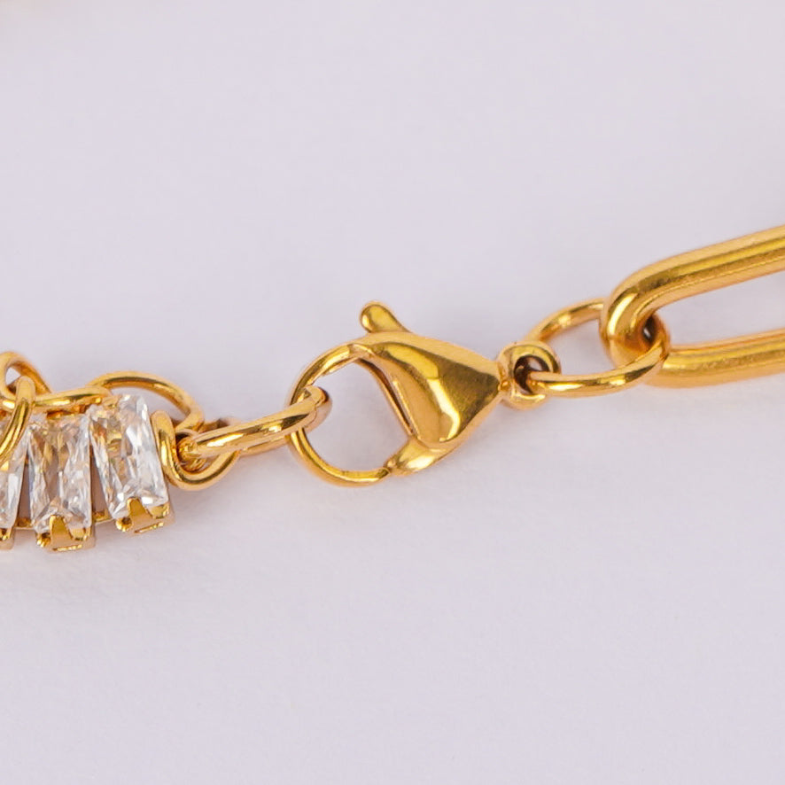 Minimal Baguette Crystal Bracelet