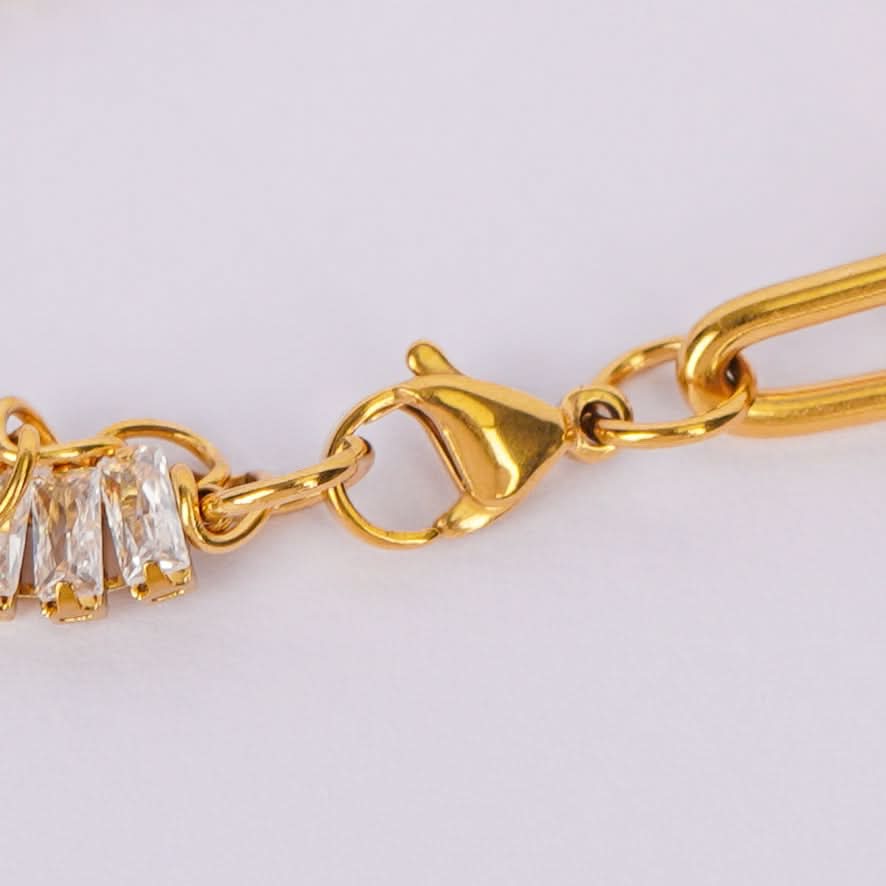 Minimal Baguette Crystal Bracelet