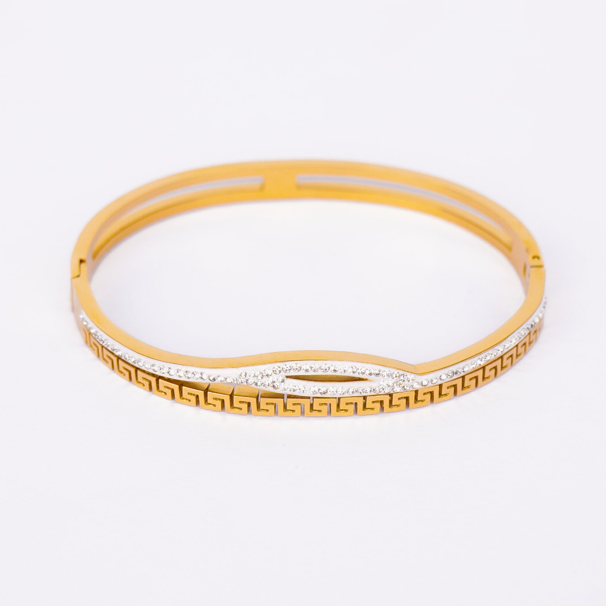 Zenvy Greca Luxe Crystal Bangle