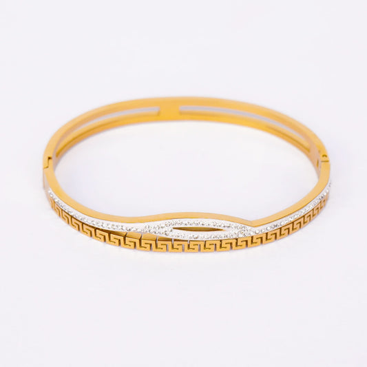 Zenvy Greca Luxe Crystal Bangle