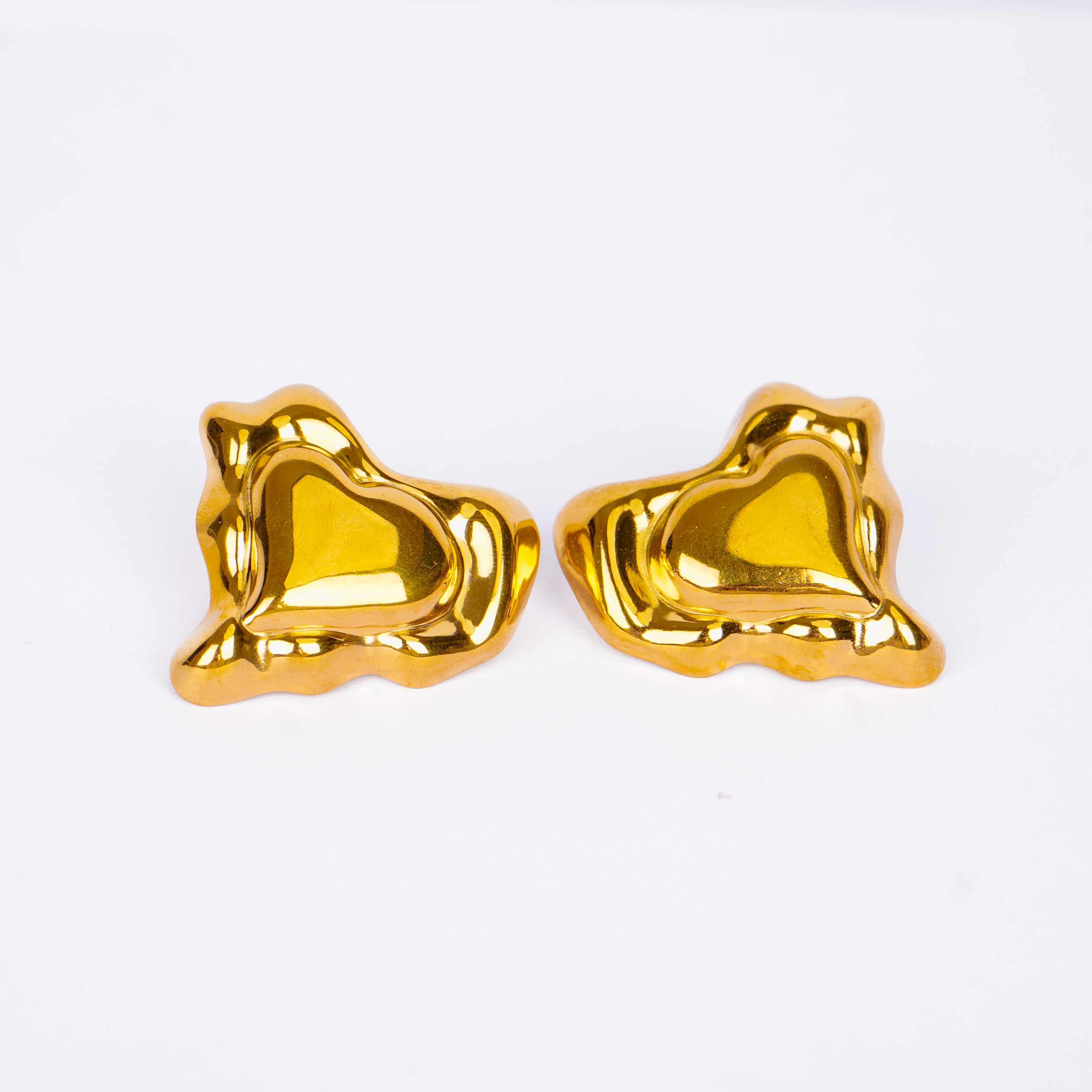 Luxe Heart Stud Earrings