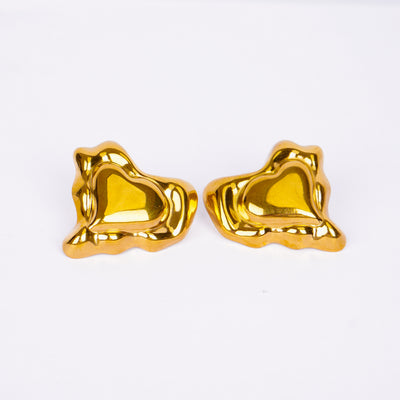 Luxe Heart Stud Earrings