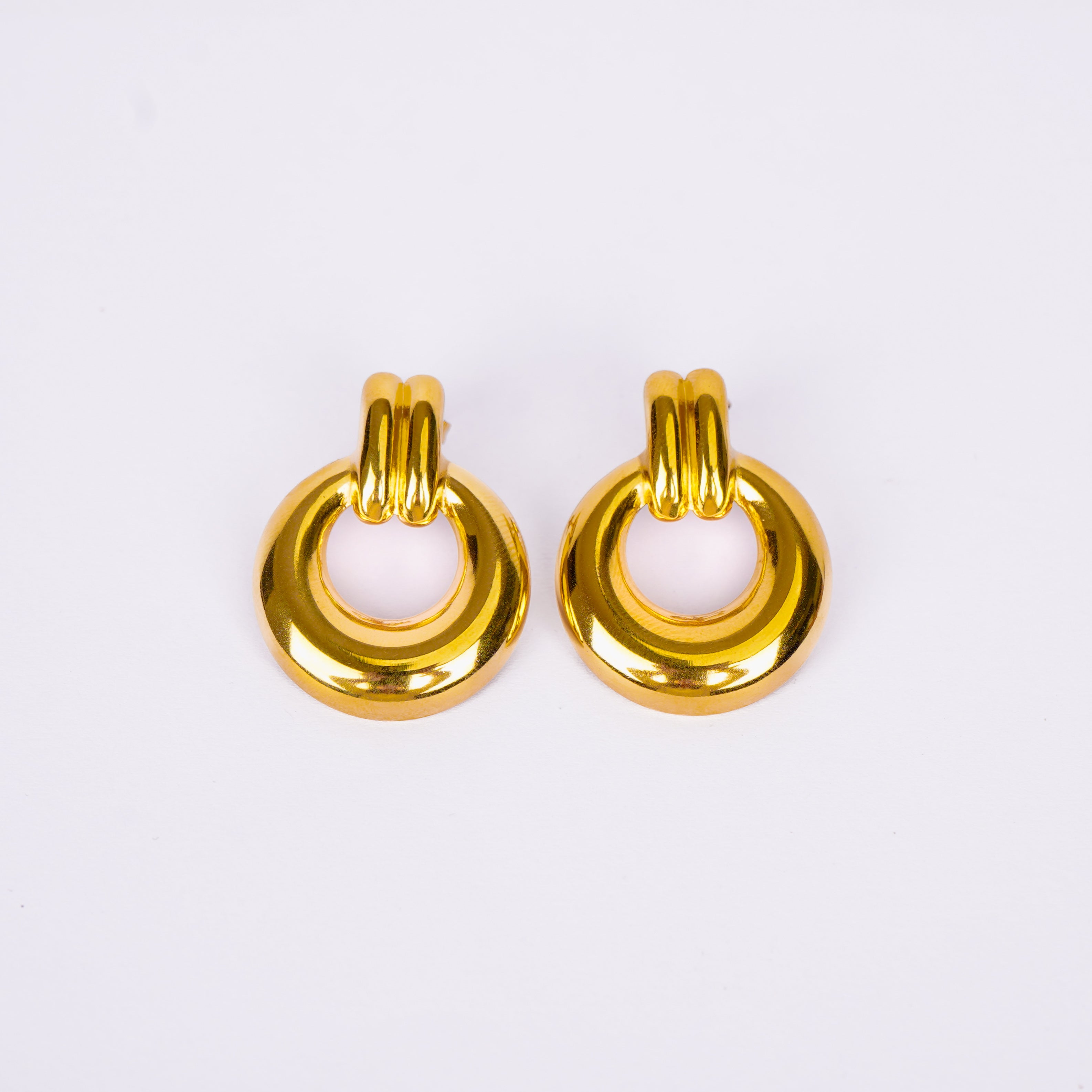 Golden Double Hoop Earrings