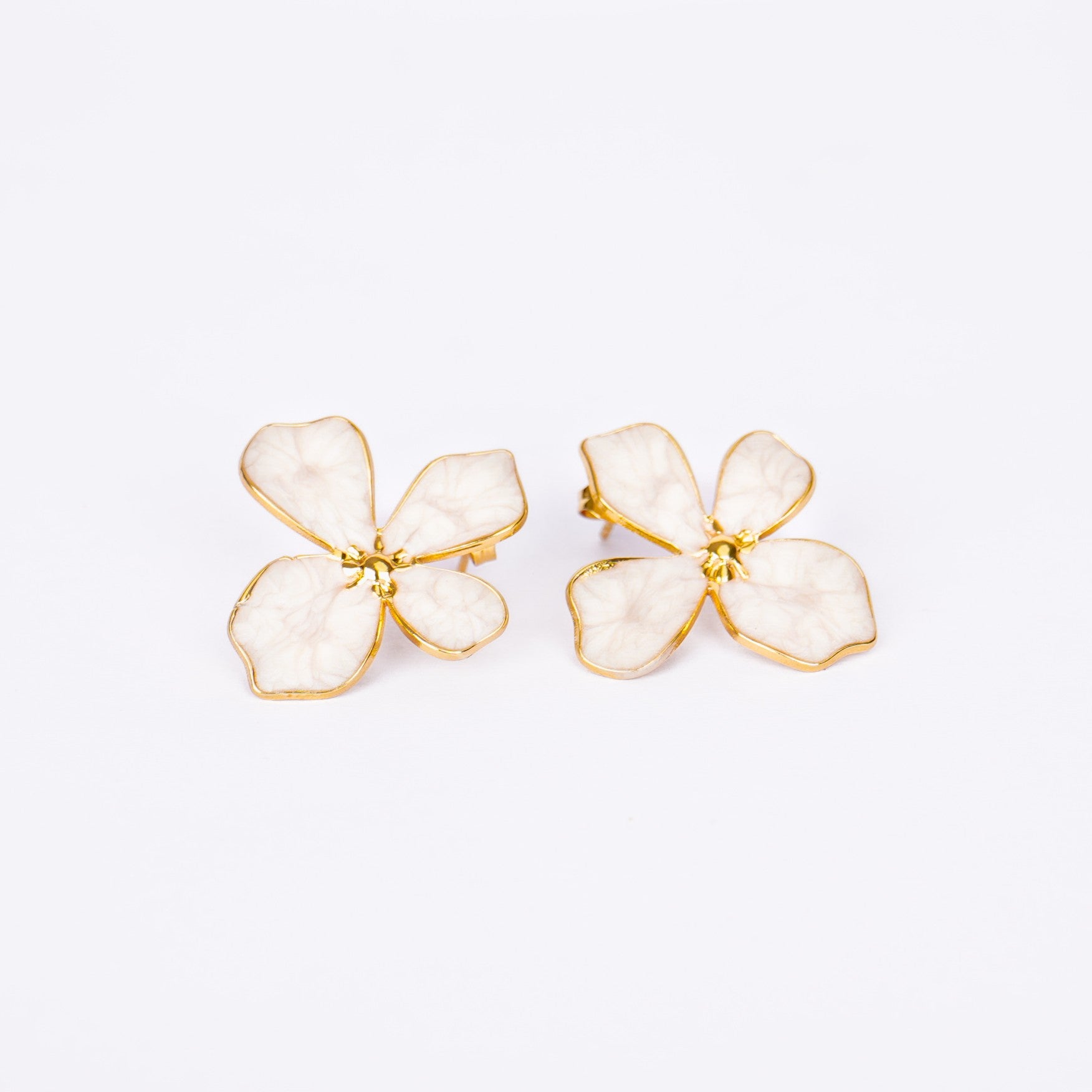 Minimal Floral Gold Earrings