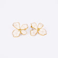 Minimal Floral Gold Earrings