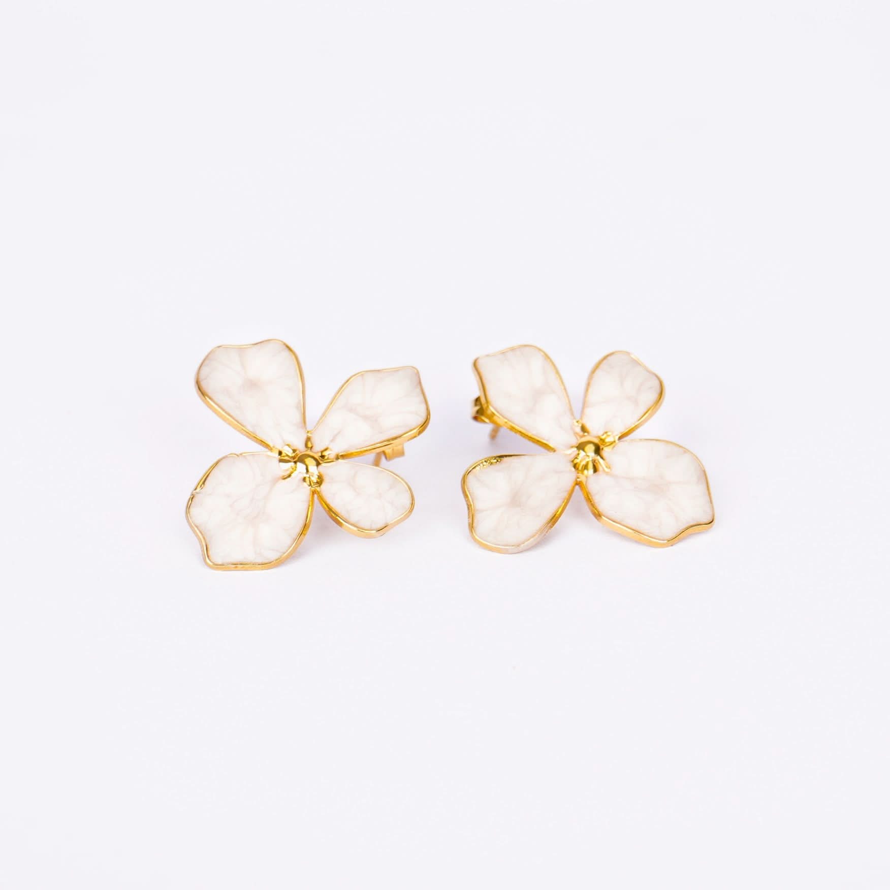 Minimal Floral Gold Earrings