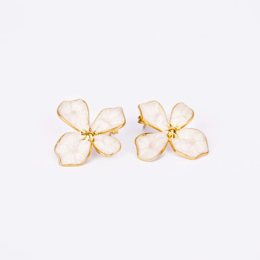 Minimal Floral Gold Earrings