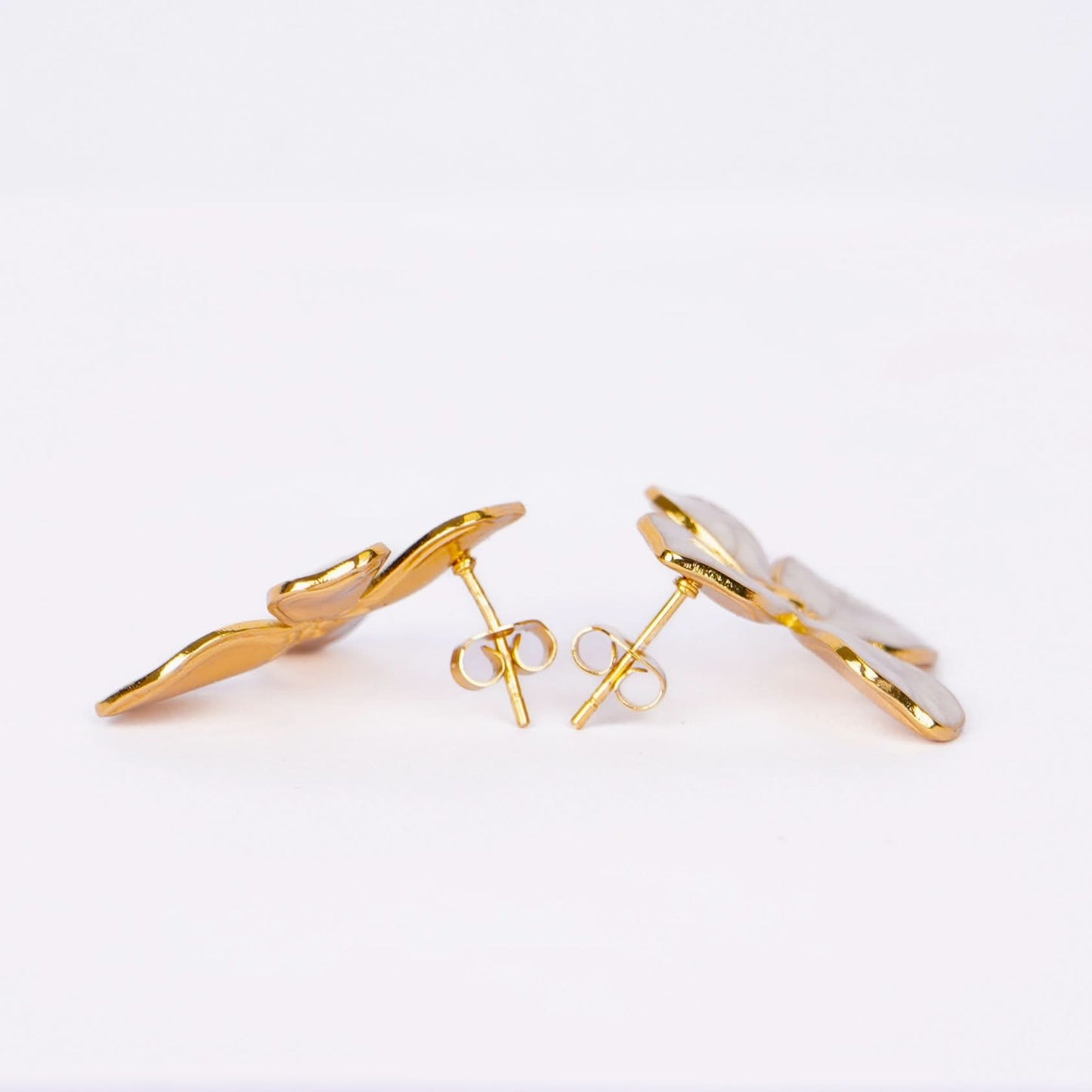 Minimal Floral Gold Earrings