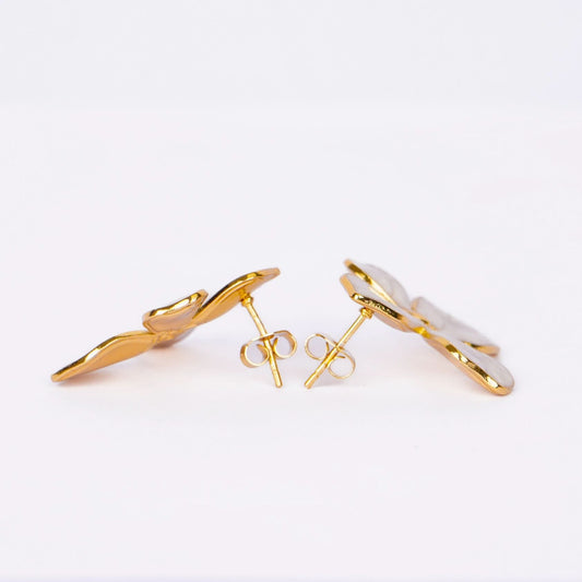 Minimal Floral Gold Earrings