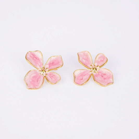 Pink Petal Earrings