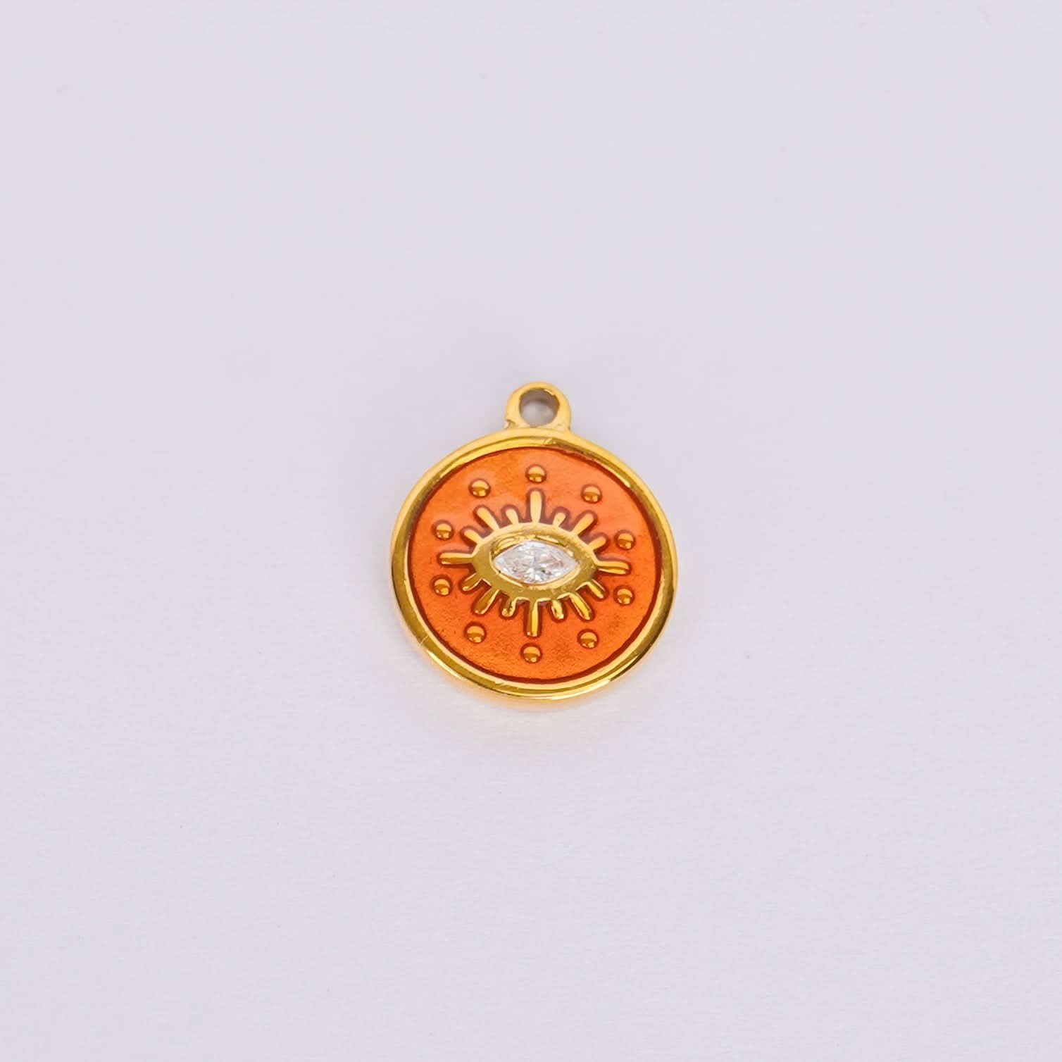 Radiant Sun Eye Gold Pendant