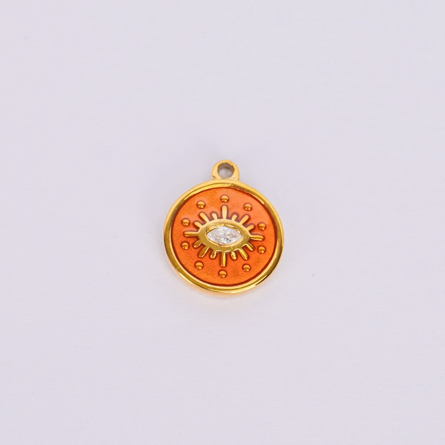 Radiant Sun Eye Gold Pendant