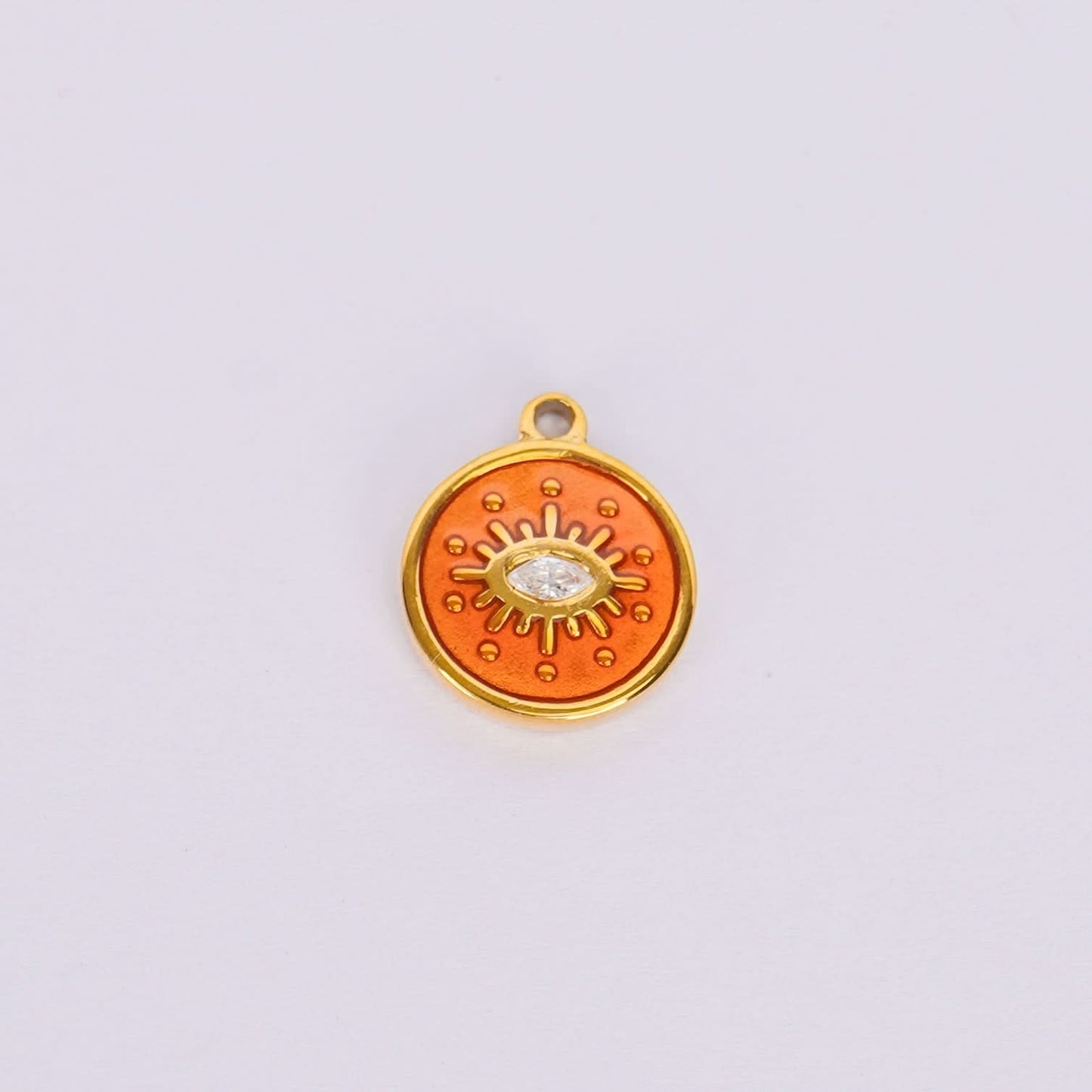 Radiant Sun Eye Gold Pendant