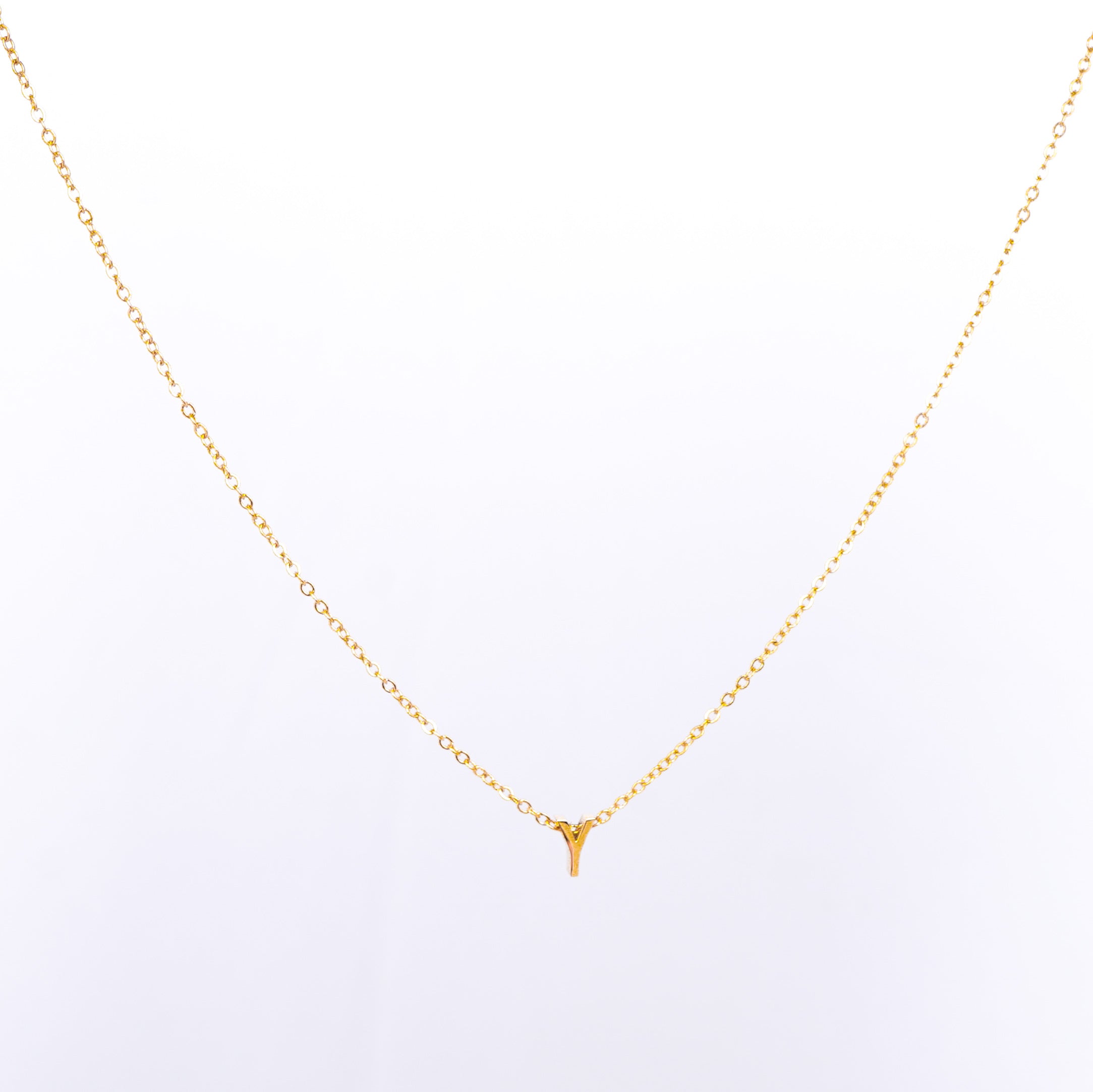 Gold Letter Pendant Necklace