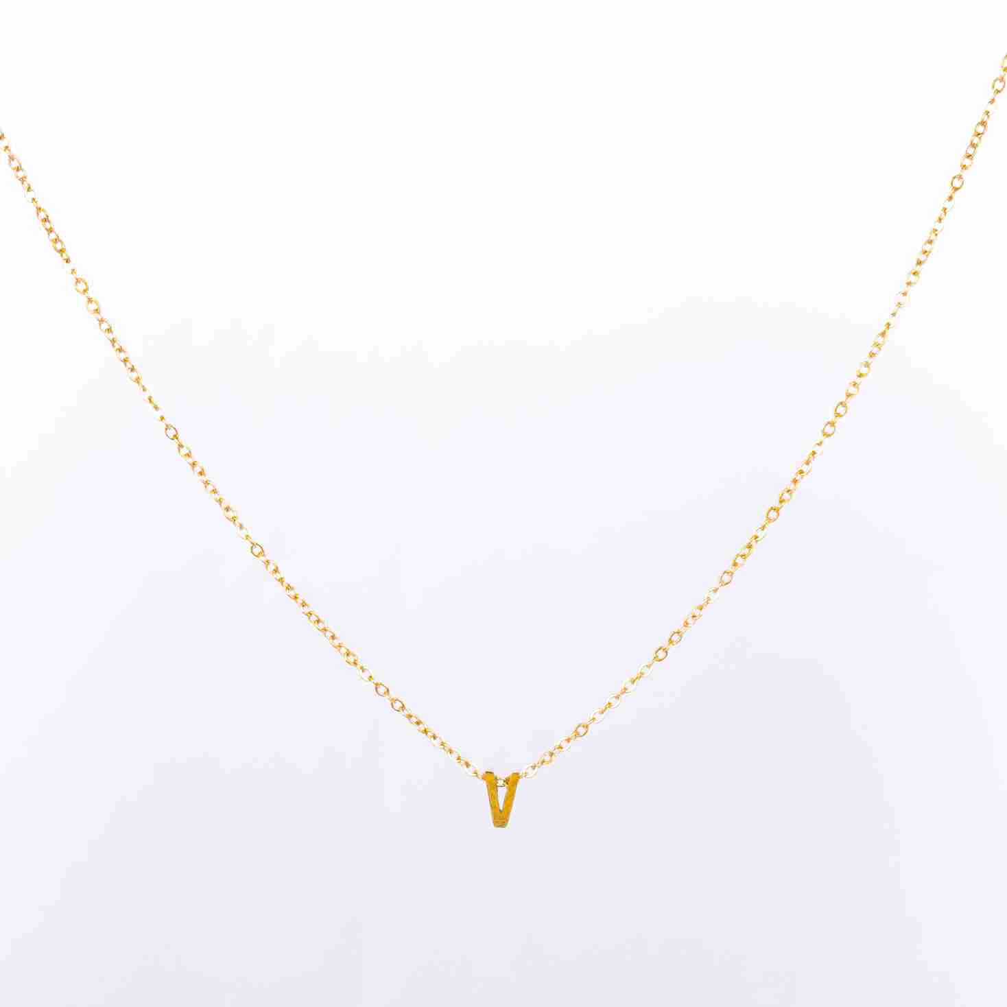 Gold Letter Pendant Necklace