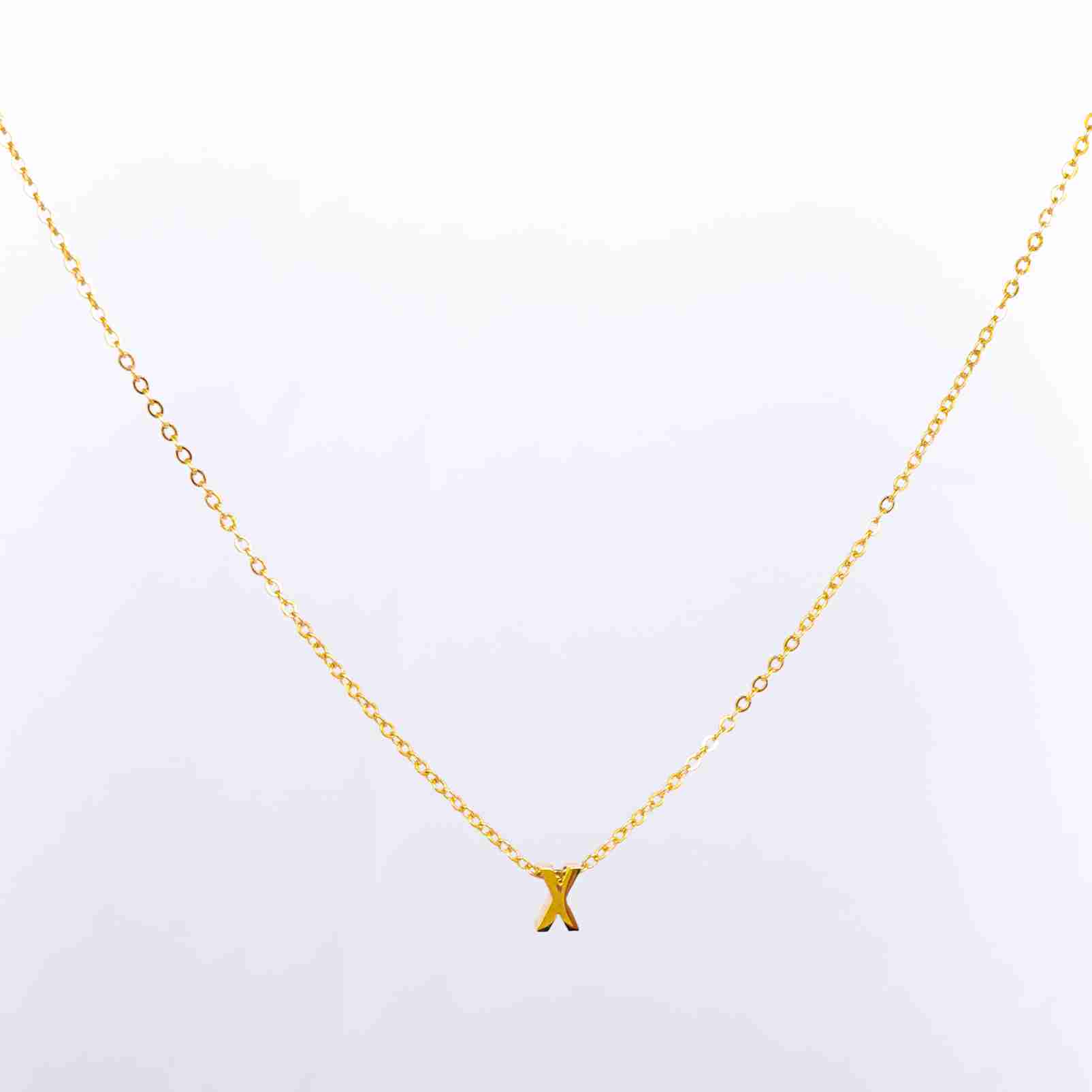 Gold Letter Pendant Necklace