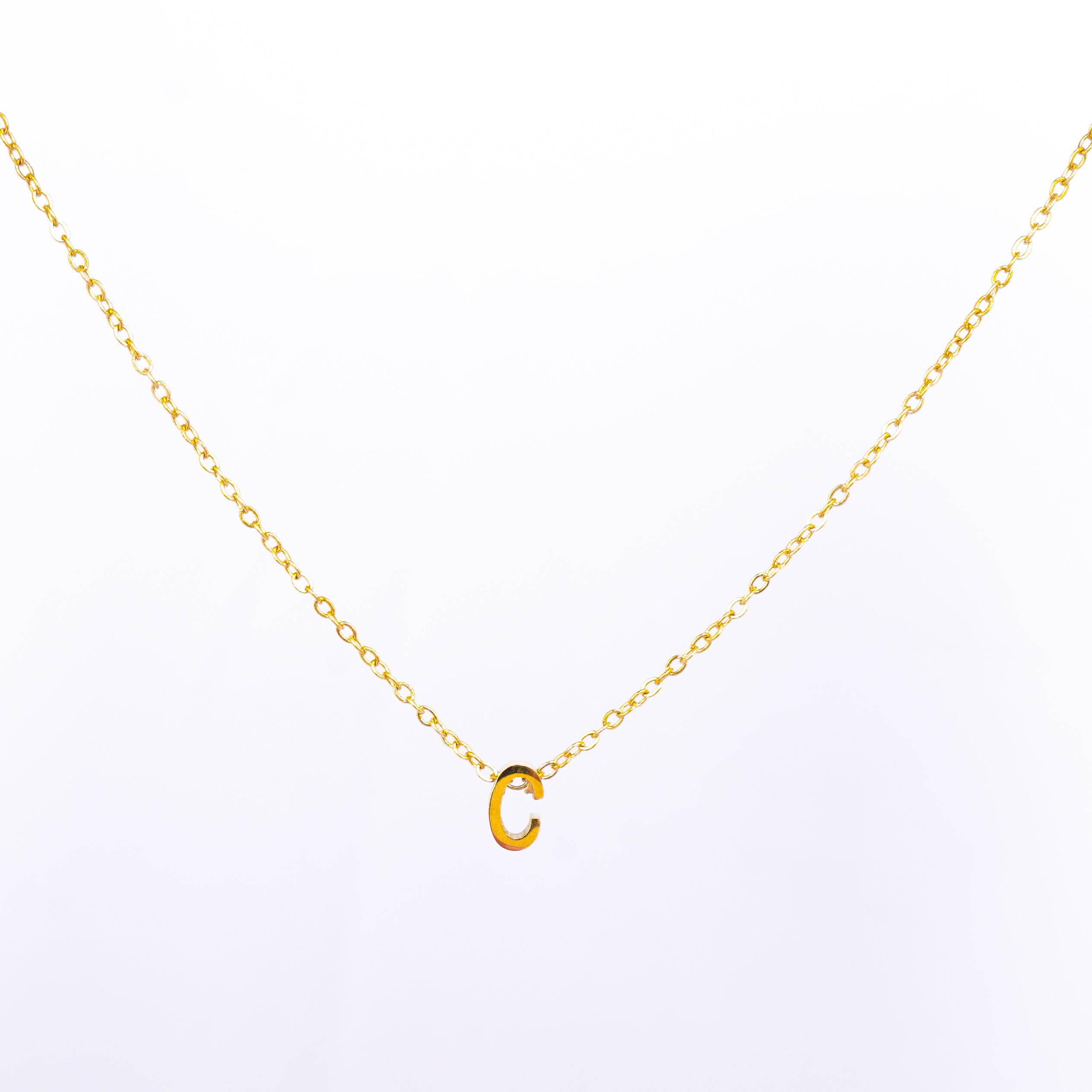 Gold Letter Pendant Necklace