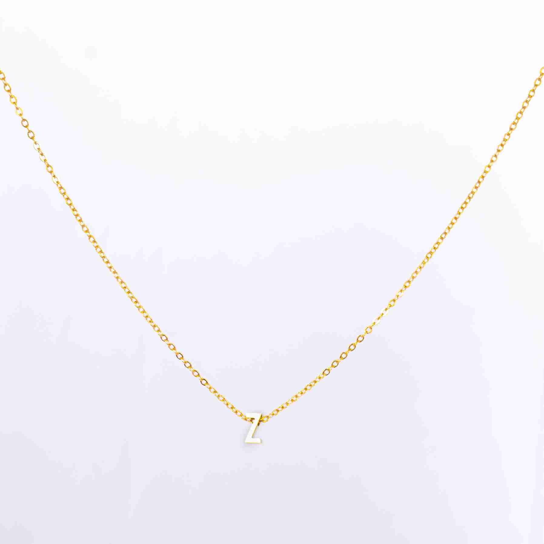 Gold Letter Pendant Necklace
