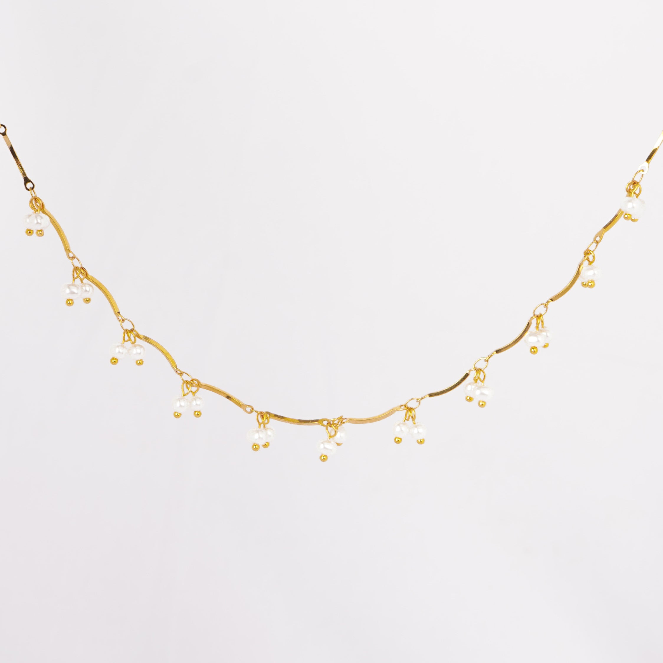 Golden Blossom Pearl Necklace