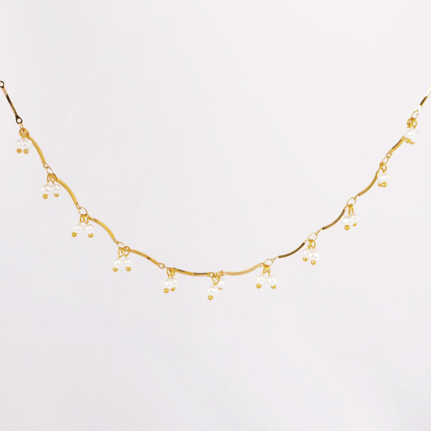 Golden Blossom Pearl Necklace