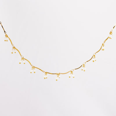 Golden Blossom Pearl Necklace