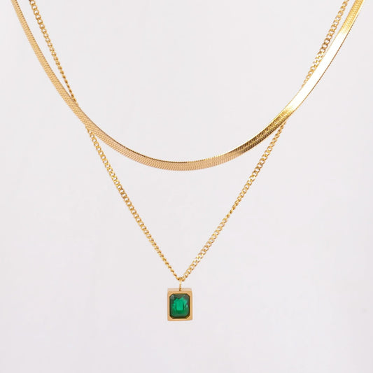 Imperial Emerald Dual-Layered Collier