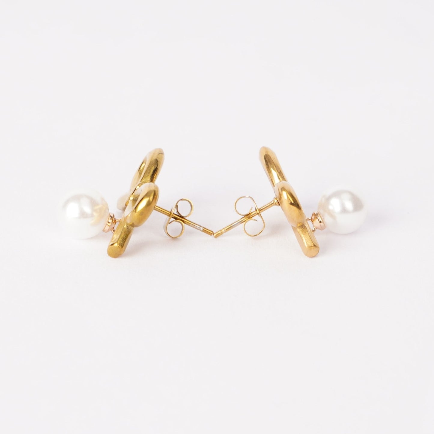 Celeste Bow Pearl Drop Earrings