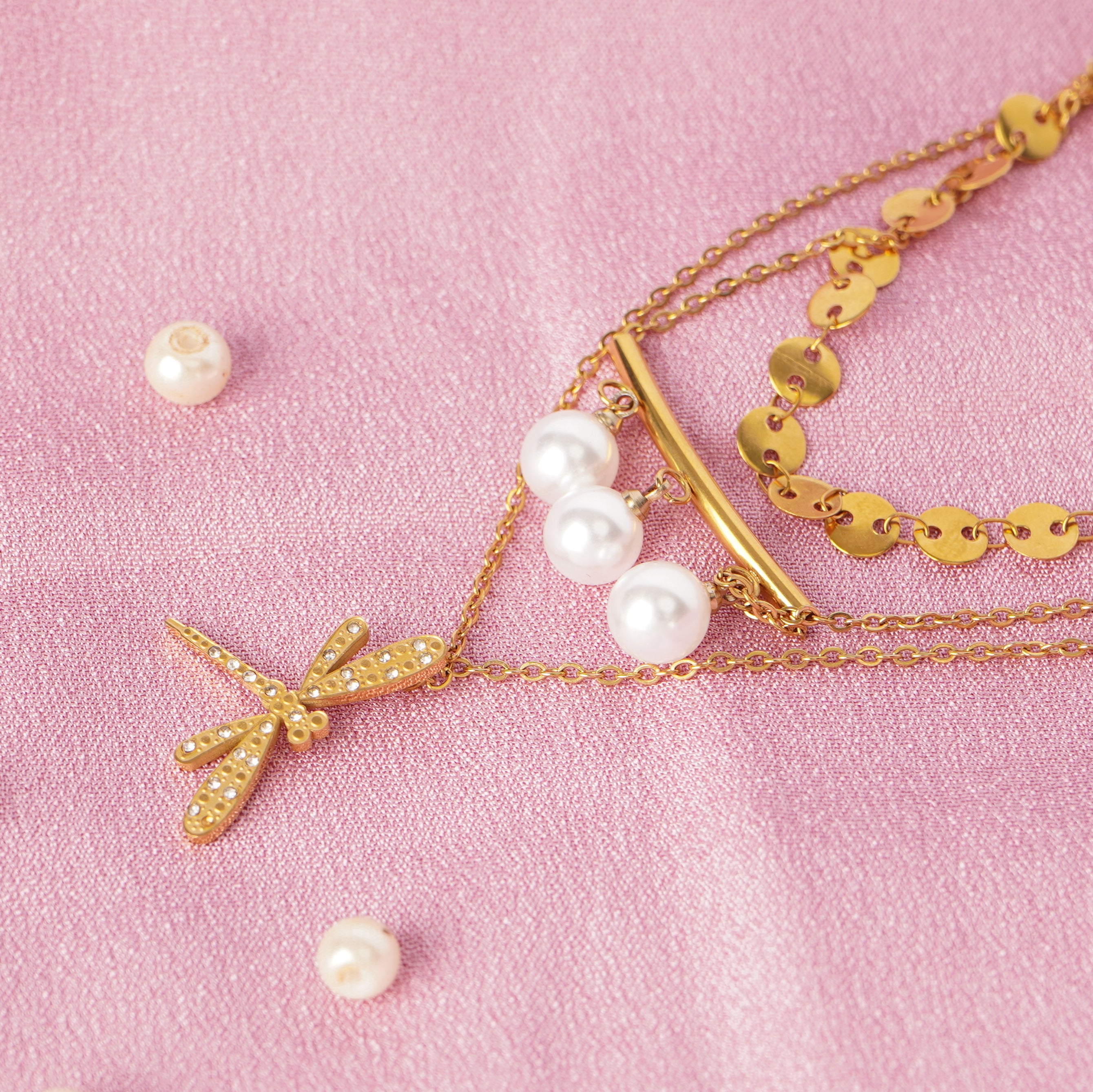 Minimal Layered Bar Drop Necklace