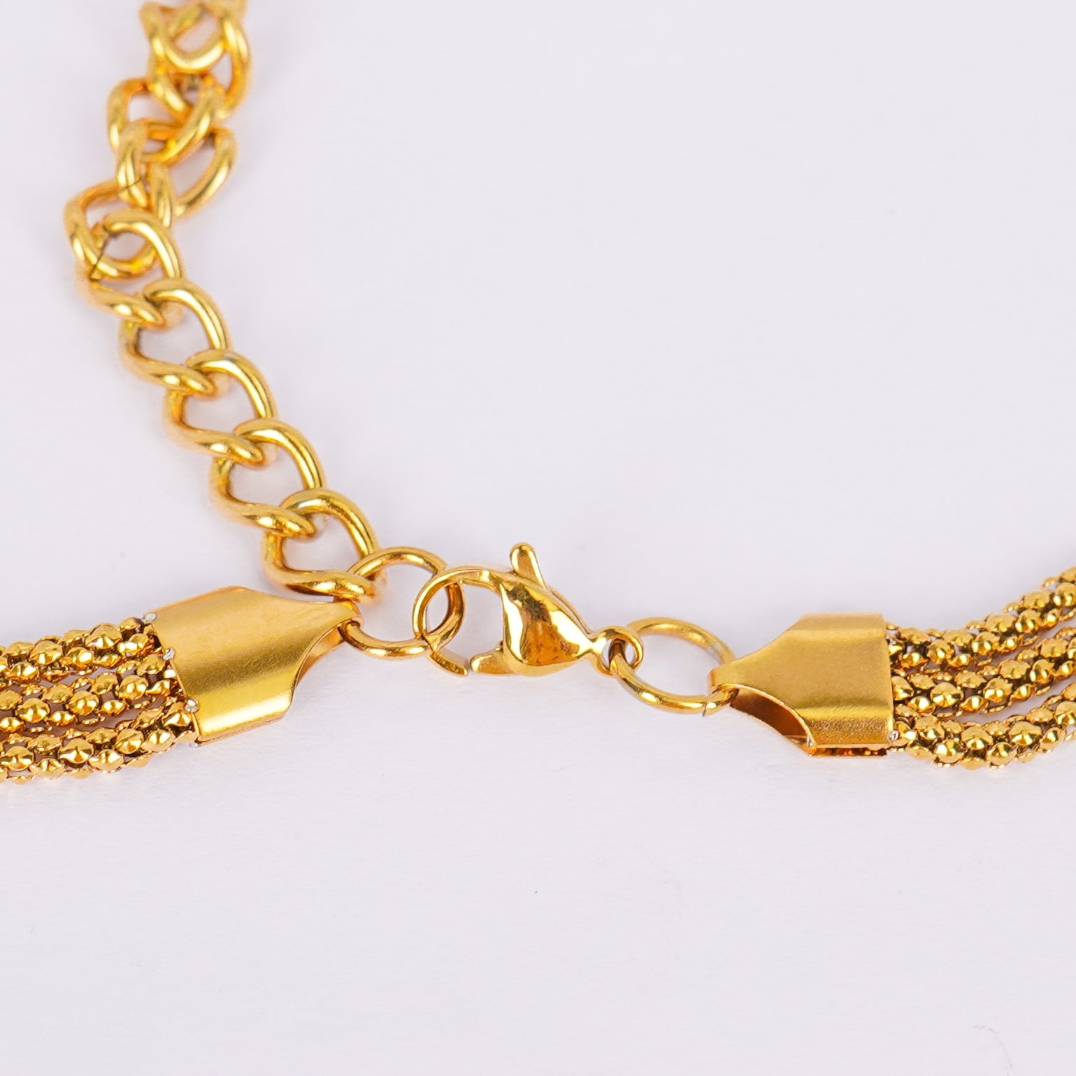 Layered Belt-Style Rhinestone Necklace
