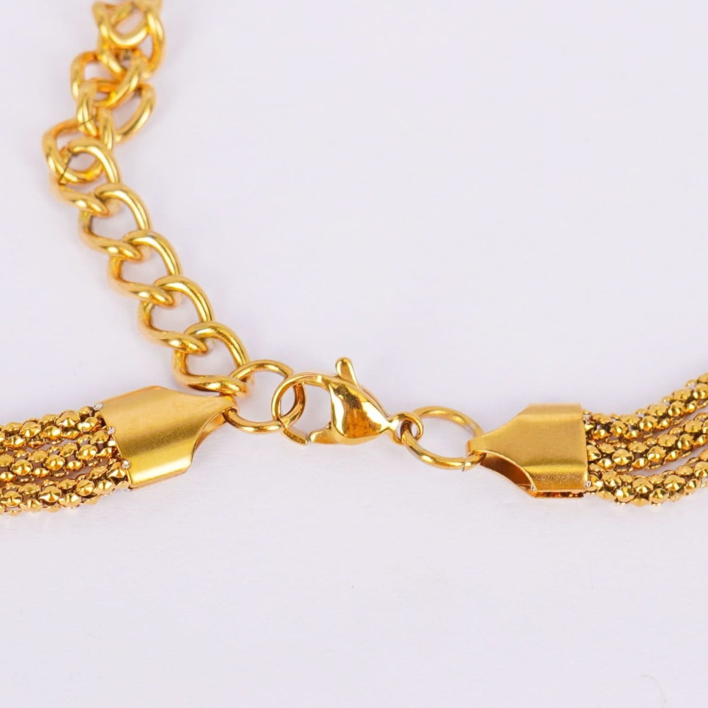 Layered Belt-Style Rhinestone Necklace
