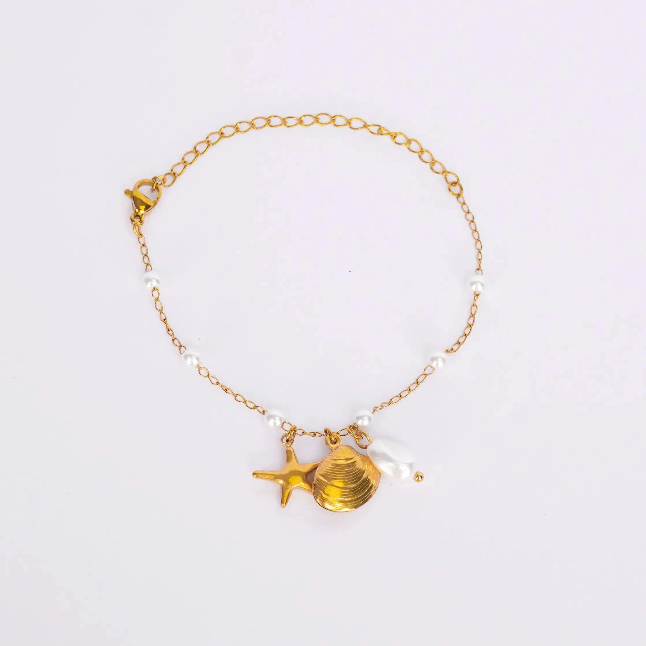 Ocean Pearl Charm Bracelet