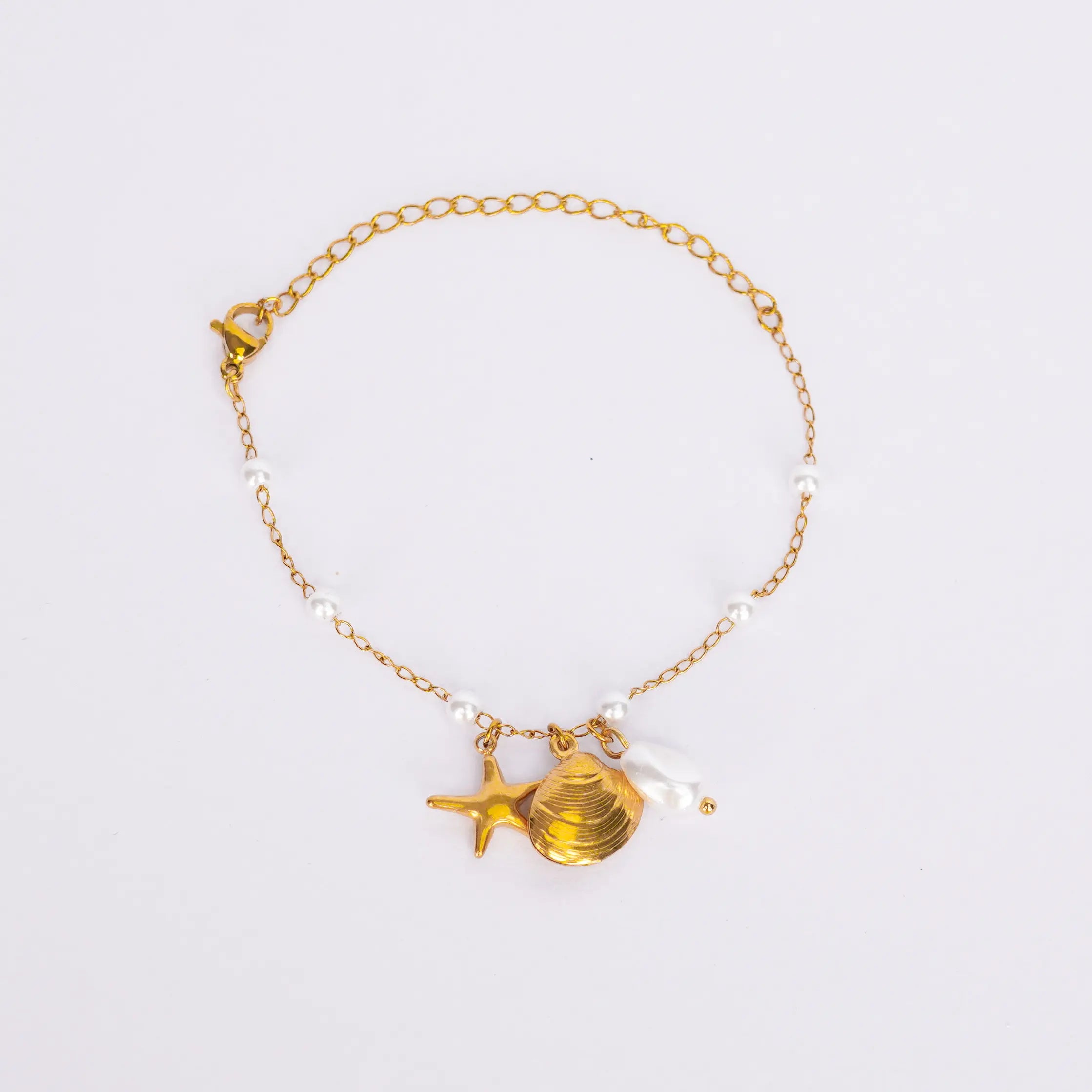 Ocean Pearl Charm Bracelet