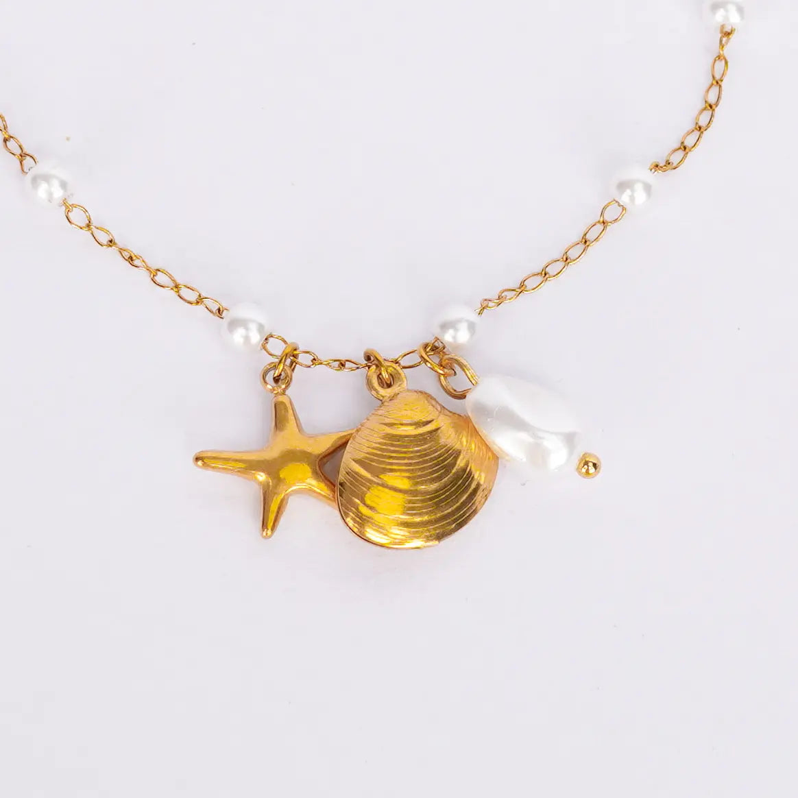 Ocean Pearl Charm Bracelet