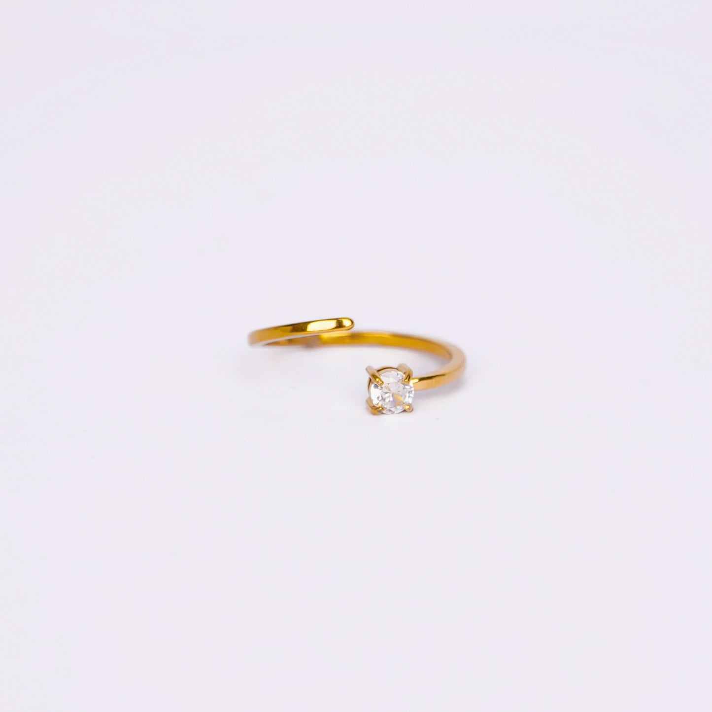 Modern Open Gold Triangle Ring