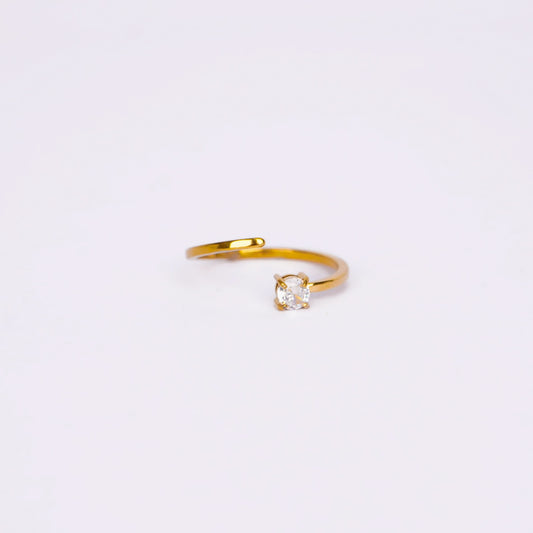 Modern Open Gold Triangle Ring